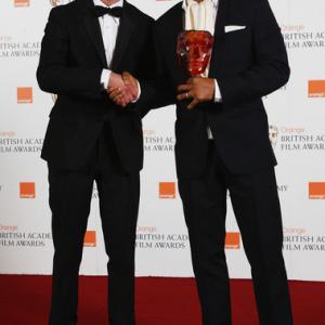 Noel Clarke and Shia Lebouf at the British academy film awards