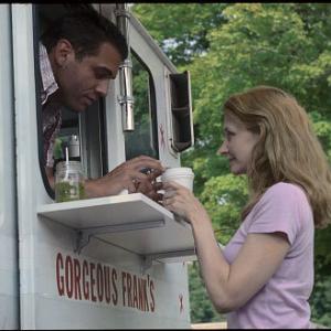 Still of Bobby Cannavale and Patricia Clarkson in The Station Agent (2003)