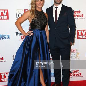 Jessica Grace Smith, Charlie Clausen at 2015 Logie Awards.