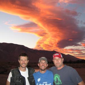 Chris Cleveland, Andrew Will (Director) and Kevin Fry Bowers on location shoot of 