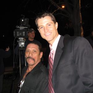 Danny Trejo and Chris Cleveland on the set of 