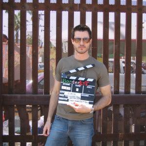 Chris Cleveland on the set of Borderlost