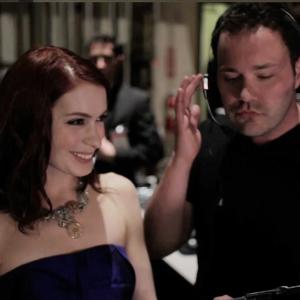 Still of Felicia Day and Wilson Cleveland from The Webventures of Justin and Alden S1 E4 - The Streamys.