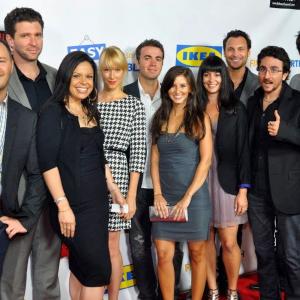 The Cast of Leap Year attends the premiere screening of Easy to Assemble Finding North in Hollywood CA