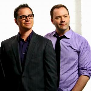 Leap Year promo shoot with actors Joshua Malina and Wilson Cleveland