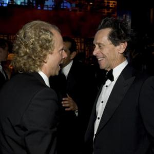 Oscar Nominees Bruce Cohen and Brian Grazer Amy Adams at the Governors Ball after the 81st Annual Academy Awards at the Kodak Theatre in Hollywood CA Sunday February 22 2009 airing live on the ABC Television Network