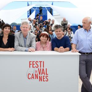 Gwenole Bruneau, Chloe Rolland, Regis Wargnier, President of the jury Agnes Varda, jurors Eric Guirado, Michel Abramowicz and Isabel Coixet attends jury Camera D'Or Photocall during the 66th Annual Cannes Film Festival at the Palais des Festivals on May 17, 2013 in Cannes, France.
