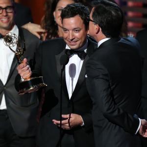 Stephen Colbert and Jimmy Fallon at event of The 66th Primetime Emmy Awards 2014