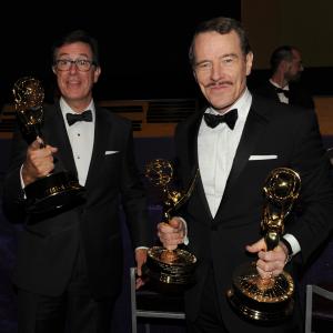 Stephen Colbert and Bryan Cranston at event of The 66th Primetime Emmy Awards 2014