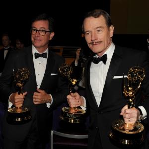 Stephen Colbert and Bryan Cranston at event of The 66th Primetime Emmy Awards 2014