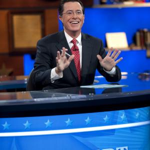 Still of Stephen Colbert and Scott Gries in The Colbert Report 2005