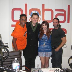 Ralph Cole Jr, Matthew Fahey, Jillian Rose Reed and Jasper Cole from ON THE SET WJASPER COLE....GENERATION Y SHOW
