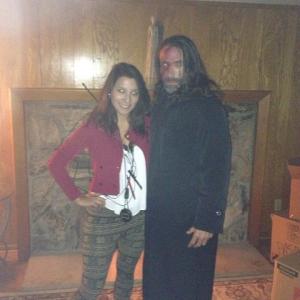 Jasper Cole as Dark Butler with Kennedy Del Toro on the set of the film SPIRIT