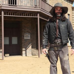 Jasper Cole as RENO in the FANDANGO COMMERCIAL shot at Universal Studios Western Town Back lot