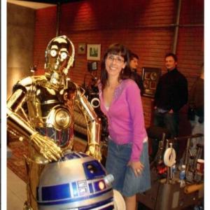 Filming a Cingular Star Wars ringtones commercial with THE original C3PO Anthony Daniels and R2D2