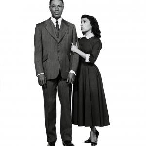 Publicity still portrait of American singer and musician Nat King Cole and actress Ruby Dee in the WC Handy musical biographical film St Louis Blues Paramount Pictures Memphis Tennessee 1958