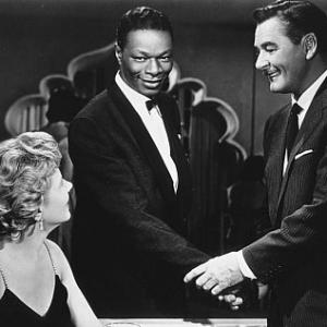 Still of Errol Flynn Cornell Borchers and Nat King Cole in Istanbul 1957
