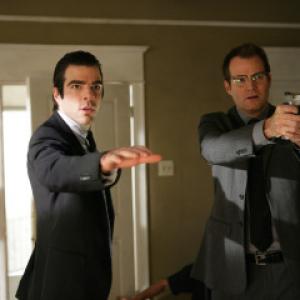 Still of Jack Coleman and Zachary Quinto in Herojai 2006