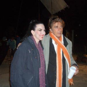 Caia Coley Al Pacino on the set of Salomaybe