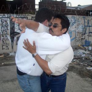 Art Camacho and Rigan Machado choreographing sequence in Confessions of a Pit fighter