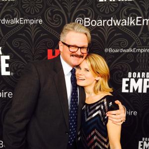 John Ellison Conlee at the Boardwalk Empire Season 5 Premiere red carpet with wife Celia Keenan-Bolger.
