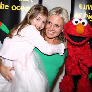 Actress Terri Conn and daughter with Elmo  Red Carpet arrivals Opening night of ImaginOcean on Broadway New York NY USA 2010