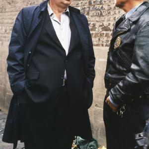 Still of Michael Conrad and Ron Feinberg in Hill Street Blues 1981