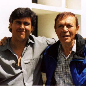 With son Steve, 1992