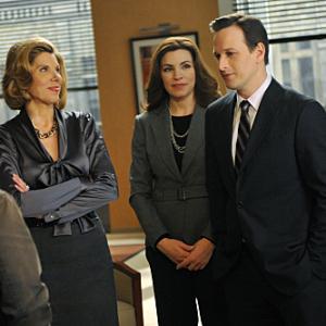 Still of Julianna Margulies, Josh Charles, Christine Baranski and Kevin Conway in The Good Wife (2009)
