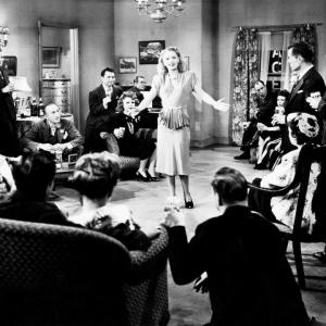 Still of Iris Adrian, Elisha Cook Jr., Virginia Dale and Leo Penn in Fall Guy (1947)