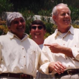 Mike Farrell (right) and his stunt double Jimmy Davis