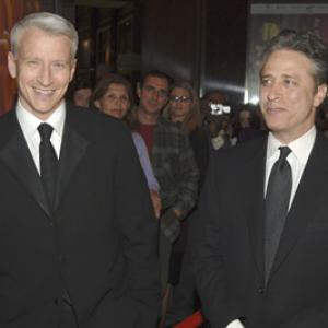 Anderson Cooper and Jon Stewart