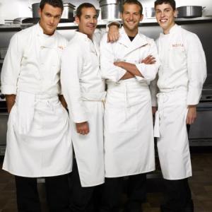 Still of Nicholas Brendon Bradley Cooper John Francis Daley and Owain Yeoman in Kitchen Confidential 2005