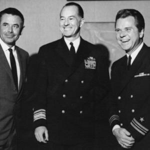 Glenn Ford Rear Admiral WP Mack and Jackie Cooper circa 1961