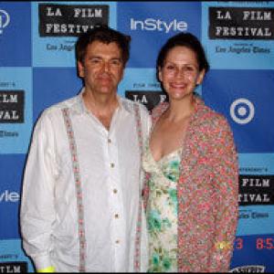 Dan Coplan and Christine Harte on the red carpet at the 2006 Los Angeles Film Festival