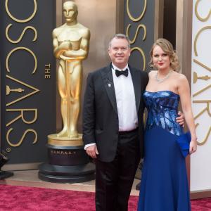 Neil Corbould and Maria Pudlowska attend the Oscars at Hollywood  Highland Center on March 2 2014 in Hollywood California