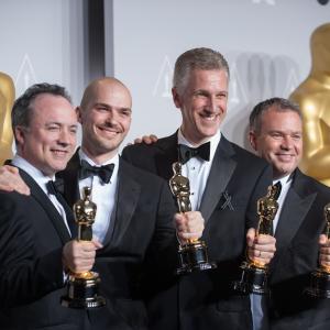 Tim Webber Chris Lawrence David Shirk Neil Corbould win VFX Oscar for GRAVITY