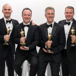 Chris Lawrence, Tim Webber, David Shirk and Neil Corbould win Oscar for GRAVITY