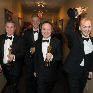 Neil Corbould David Shirk Tim Webber and Chris Lawrence win Academy Award for GRAVITY