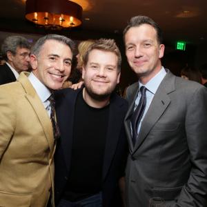 Sean Bailey, James Corden and Ricky Strauss at event of Into the Woods (2014)