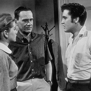 Elvis Presley Wendell Corey and Dolores Hart in Loving You Paramount 1957