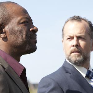 Still of David Costabile and Lennie James in Low Winter Sun 2013
