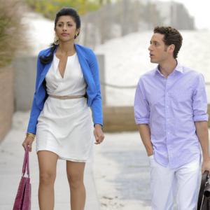 Still of Paulo Costanzo and Reshma Shetty in Royal Pains 2009
