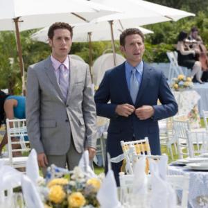 Still of Paulo Costanzo and Mark Feuerstein in Royal Pains 2009