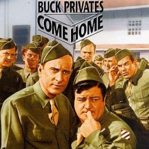 Bud Abbott Lou Costello and Nat Pendleton in Buck Privates Come Home 1947