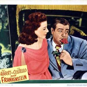 Lenore Aubert and Lou Costello in Bud Abbott Lou Costello Meet Frankenstein (1948)