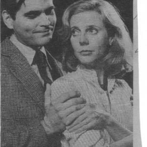 Richard Council as George Kittredge and and Blythe Danner as Tracy Lord in a publicity still for THE PHILADELPHIA STORY directed by Ellis Rabb at LINCOLN CENTER 1980