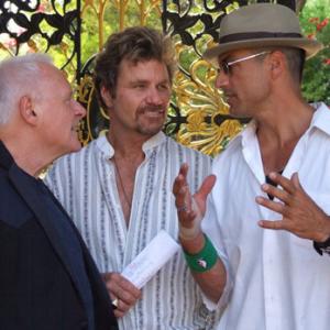 Bare Knuckles Movie Set, Sir Anthony Hopkins (Special Appearance as Xavier Jonas), Martin Kove with Director Eric Etebari