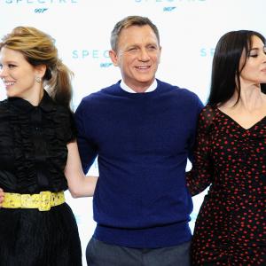Monica Bellucci, Daniel Craig and Léa Seydoux at event of Spectre (2015)