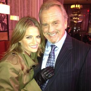 Robert Craighead with Stana Katic on the set of CASTLE 2013